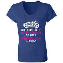 Load image into Gallery viewer, Because It's Inappropriate To... V-Neck Tees - FRONT Logo