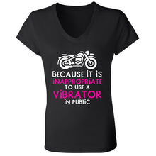 Load image into Gallery viewer, Because It's Inappropriate To... V-Neck Tees - FRONT Logo