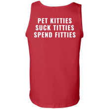 Load image into Gallery viewer, Pet, Suck, Spend - Tank Top (Design on back)