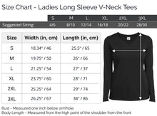 Load image into Gallery viewer, Halloween Moon Biker Witch Ladies’ Long Sleeve V-Neck Tee