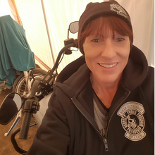 Load image into Gallery viewer, Biker Sisterhood VIP Club Patch Zippered Hoodie Jacket (Logos Front &amp; Back)