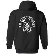 Load image into Gallery viewer, Biker Sisterhood VIP Club Patch Zippered Hoodie Jacket (Logos Front &amp; Back)