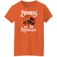 Load image into Gallery viewer, Brooms Are For Amateurs! Ladies' Fit Halloween Tee