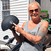 Load image into Gallery viewer, Biker Sisterhood VIP Club Mini Helmet Decals