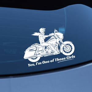 Adesivo Bikerin Inside Rispetto Moto Donna Girly Power Girl