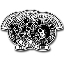 Load image into Gallery viewer, Biker Sisterhood VIP Club Decals